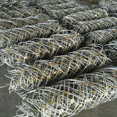 厂家现货销售双层钢绳菱形布鲁克网钢丝绳绞索网钛克网